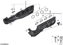 進氣系統 diagram for BMW X5 E70 M