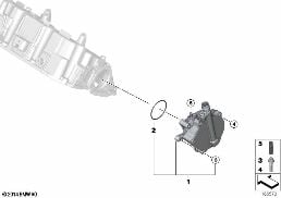 VACUUM PUMP WITH TUBES diagram for BMW 6 Series F12 LCI 650i