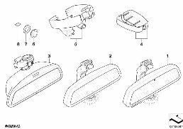 Rétroviseur intérieur jour/nuit automat. diagram for BMW 6 Series E64 650i
