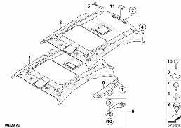 HEADLINING diagram for BMW 1 Series E82 118d
