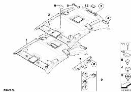 HEADLINING / HANDLE diagram for BMW 1 Series E82 118d