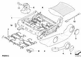 Κάθισμα μπροστά πλαίσιο καθίσματος diagram for BMW MINI R56 One