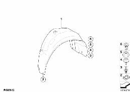 WHEEL ARCH TRIM, REAR diagram for BMW 1 Series E82 118d