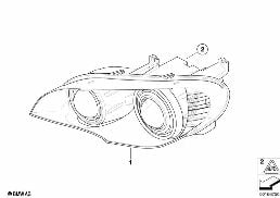 HEADLIGHT diagram for BMW X5 E70 3.0sd