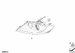 Projecteur diagram for BMW Z4 E85 2.5i