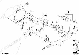 LOCKING SYSTEM, DOOR, FRONT diagram for BMW X6 E71 35iX
