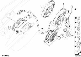 CLOSING SYSTEM, DOOR, REAR diagram for BMW X6 E71 35iX