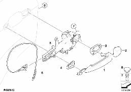 CLOSING SYSTEM, DOOR, REAR diagram for BMW X6 E71 35iX