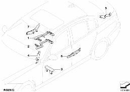 CABLE GUIDE diagram for BMW 3 Series E90 318d