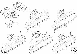 INTERIOR MIRROR diagram for BMW 5 Series E60 LCI 523Li