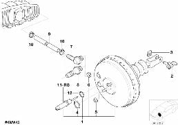 Σερβόφρενο υποπίεση diagram for BMW 3 Series E36 M3