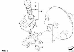 BRAKE MASTER CYLINDER DSC diagram for BMW 3 Series E46 318i