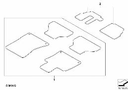 フロア カーペット Cross Country diagram for BMW X6 E71 30dX