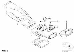 Ventilátor prostor zadních sedadel diagram for BMW X5 E53 4.4i