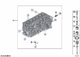 ENGINE BLOCK diagram for BMW 4 Series F33 LCI 435dX