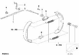 Frein à main/machoires de freins diagram for BMW 5 Series E39 525td