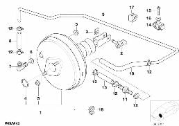 Σερβόφρενο υποπίεση diagram for BMW 3 Series E36 M3