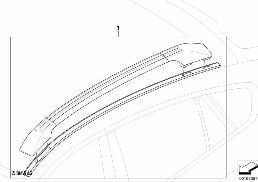 後付 ルーフ レール diagram for BMW X6 E71 30dX
