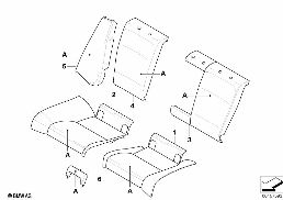 IND.THROUGH-LOADING SYS. REAR BASIC SEAT diagram for BMW 3 Series E92 LCI 325xi