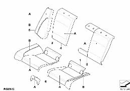 INDIVIDUAL LOADTHROUGH SPORT SEAT, REAR diagram for BMW 3 Series E92 LCI 325xi