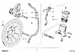 Kit de montage frein a double disque diagram for BMW R45-R65LS..78-85 R45