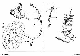 Kit de montage frein a double disque diagram for BMW R45-R65LS..78-85 R45