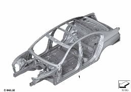 BODY SKELETON diagram for BMW 7 Series F01 LCI 740i