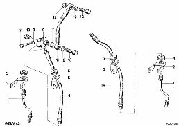 Frein de roue av-conduite de frein diagram for BMW R45-R65LS..78-85 R45