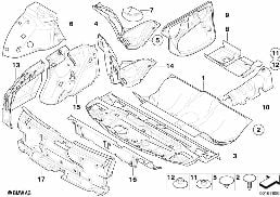SOUND INSULATING REAR diagram for BMW 5 Series E60 LCI 523Li