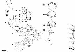 Konsola środkowa diagram for BMW MINI R50 Cooper