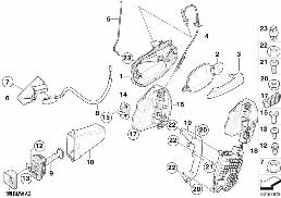 FRONT DOOR CONTROL/DOOR LOCK diagram for BMW 5 Series E60 525i