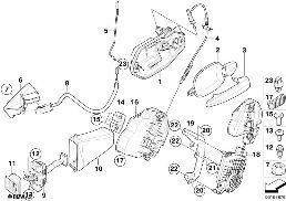 REAR DOOR CONTROL/DOOR LOCK diagram for BMW 5 Series E60 525i