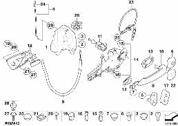 FRONT DOOR CONTROL/DOOR LOCK diagram for BMW 3 Series E92 325xi
