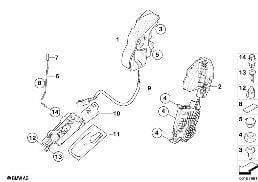 ระบบล็อคประตู, ด้านหน้า I diagram for BMW X5 E70 3.0si