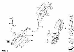 ระบบล็อคประตู, ด้านหลัง II diagram for BMW X5 E70 3.0si