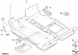 FLOOR COVERING diagram for BMW MINI Clubman R55 LCI Cooper S