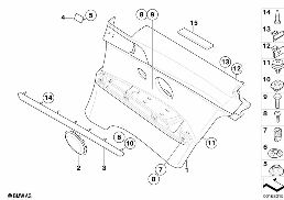 LATERAL TRIM PANEL REAR diagram for BMW 3 Series E92 LCI 328xi