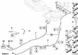 FUEL PIPES / MOUNTING PARTS diagram for BMW 3 Series E93 335i