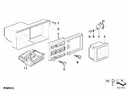 ON BOARD MONITOR / TV AMPLIFIER diagram for BMW 7 Series E38 740i