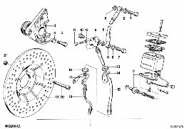 Kit de montage frein a double disque diagram for BMW R45-R65LS..78-85 R45