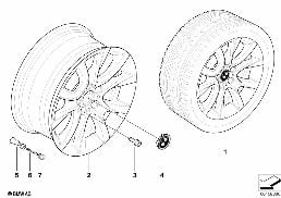 BMW LM ホイール V スポーク 257 diagram for BMW X6 E71 50iX