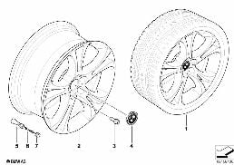BMW LM Rad Doppelspeiche 275 diagram for BMW X6 E71 50iX