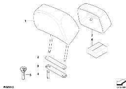 SEAT, FRONT, HEAD RESTRAINT diagram for BMW 5 Series E61 525i