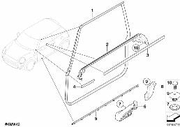 TRIM AND SEALS FOR DOOR, FRONT