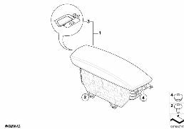 ARMREST, CENTRE CONSOLE diagram for BMW X6 E71 35iX