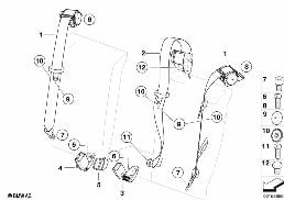 SAFETY BELT REAR diagram for BMW X3 E83 LCI 2.0i