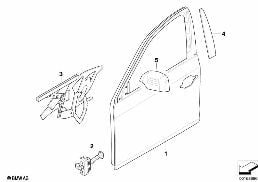 Πόρτα Security εμπρός diagram for BMW 5 Series E60 LCI 530i