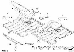 Protection de compartiment moteur diagram for BMW 1 Series E87 LCI 120i