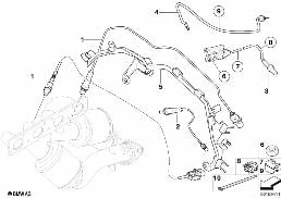 Αισθητήρας λάμδα/πρόσθετα εξαρτήματα diagram for BMW 5 Series E61 LCI 520i