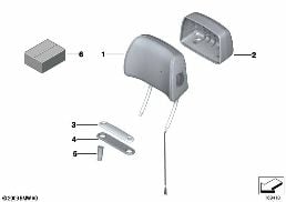 SEAT, FRONT, HEAD RESTRAINT diagram for BMW 5 Series F11 535iX